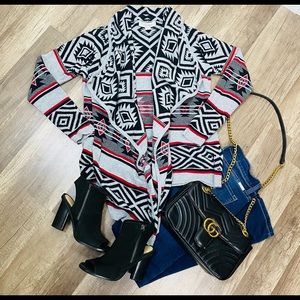 Small sweater Aztec cardigan